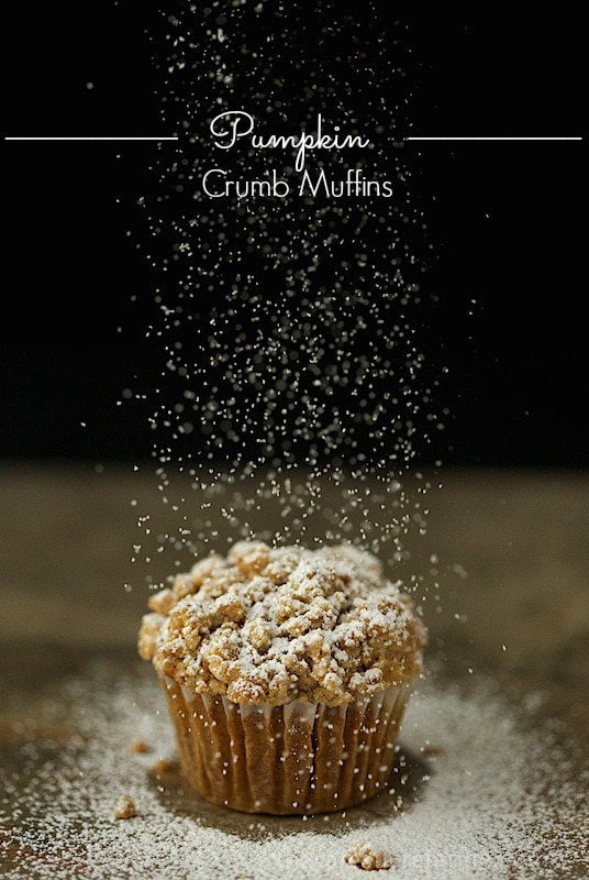 These pumpkin muffins are super moist and full of delicious warm-spiced flavor. The buttery, crumb topping is the crème de la crème!