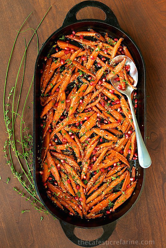 Honey Maple Roasted Carrots - these are like candy, everyone always wants second helpings! This recipe definitely transforms everyday carrots into something spectacular!