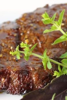 Asian Grilled Flat Iron Steak - With a fabulous ginger-garlic marinade and glaze, it's simply out of this world!