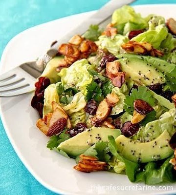 Cranberry-Avocado Salad with Sweet White Balsamic Vinaigrette - Once you try this delicious salad you'll find yourself craving it again and again! It's bright, fresh and beyond versatile.