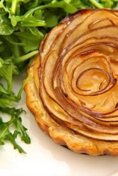 Beautiful! This Fontina and Pear Tart with Arugula Salad will take your next get-together up a notch ... or two! Use it for fun lunches to fancy dinners.