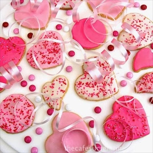 These Valentine Shortbread Cookies are the perfect sweet treat for your sweetheart on Valentine's Day, or anytime. Buttery, crisp and oh, so delicious!