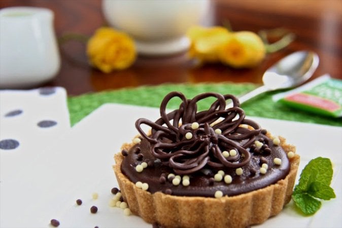 Peanut Butter Tart with Chocolate Ganache - decadent, delicious and dazzling - for your next special celebration, or anytime!