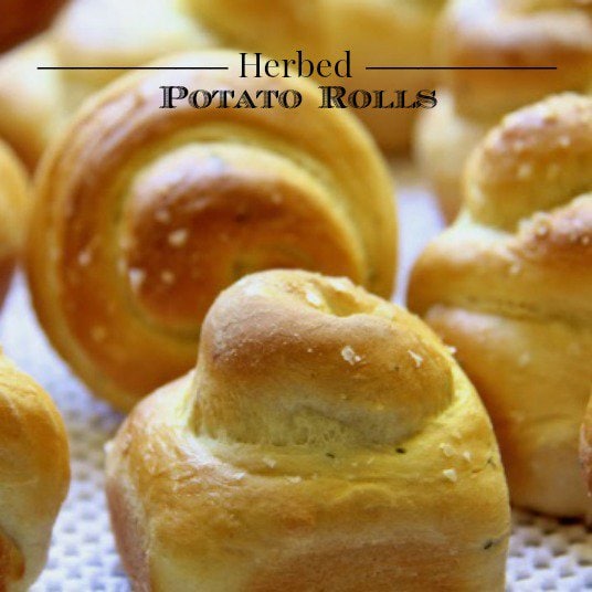 Herbed Potato Rolls - these rolls are light, yet moist and loaded with delicious, flavorful fresh herbs.