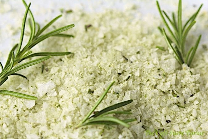 Lemon Rosemary Sea Salt - It adds delicious flavor to anything it touches! It's simple to make and makes a lovely gift too!