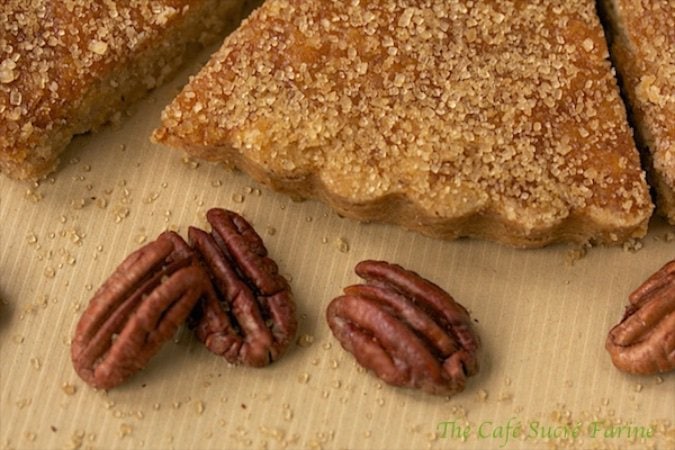 Orange Pecan Shortbread Cookies - the classic taste of Scottish shortbread taken up a notch by adding the bright flavor of oranges and the delicious crunch of toasted pecans.