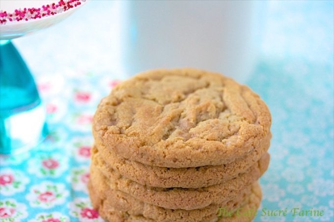 Peanut Butter Toffee Cookies - Two fabulous flavors baked into these wonderful crackly, crunchy, soft-centered beauties. Just try eating one ... no way!