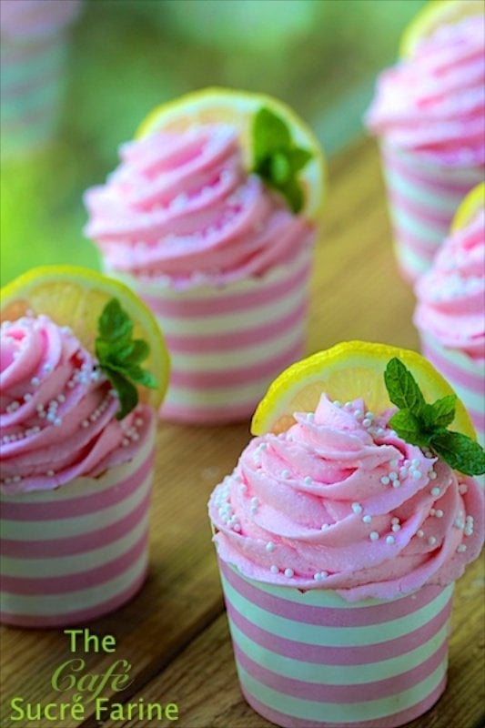 Pink Lemonade Cupcakes - capture summer in a cupcake paper. These are so fun and so delicious! 