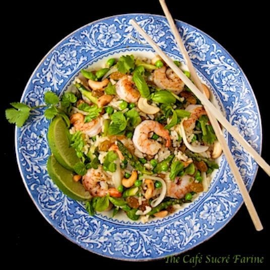 Thai Shrimp and Asparagus Fried Rice is simple, super quick, make ahead, versatile, gorgeous, fresh, sensationally delicious! Need we say more?