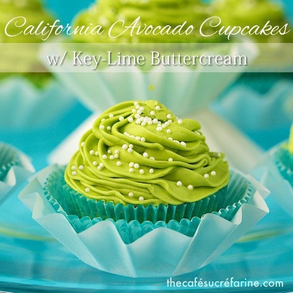 Avocado Cupcakes with Key Lime Buttercream