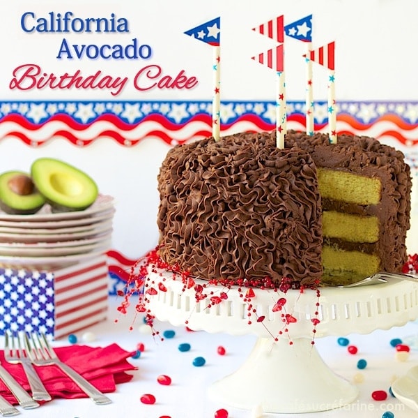 California Avocado Cake for the 4th of July