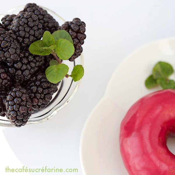 Blackberry Glazed Homemade Donuts - The flavor is out of this world! You have to try these - amazing!
