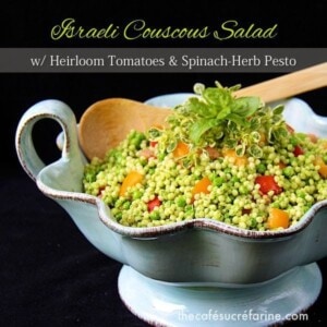 Israeli Couscous Salad with Heirloom Tomatoes