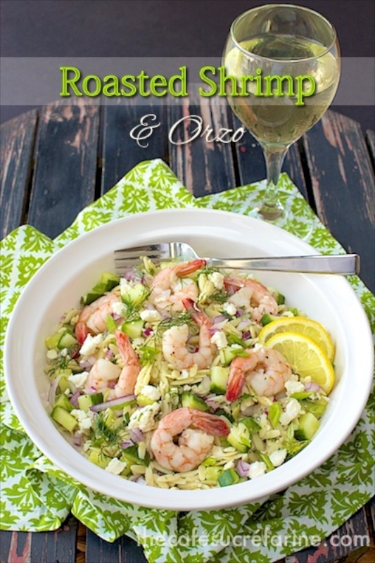 This Roasted Shrimp with Orzo is a delicious make-ahead meal. It's fresh, light and perfect anytime! The orzo pasta makes it a real comfort food!