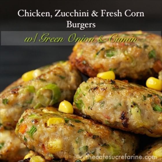Chicken, Zucchini and Fresh Corn Burgers - move over burgers, these are fabulous and so much healthier! thecafesucrefarine.com