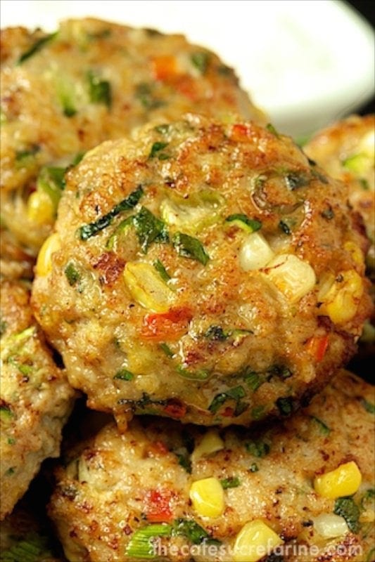 Chicken, Zucchini and Fresh Corn Burgers - move over burgers, these are fabulous and so much healthier!