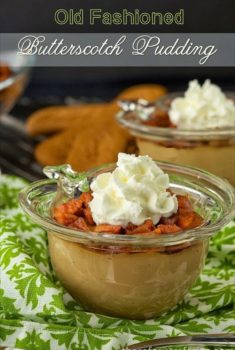 Old Fashioned Butterscotch Pudding - deep rich caramel flavor. Like Grandma used to make it!