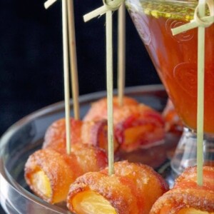Candied Bacon Wrapped Pineapple - the most delicious, addictive appetizer ever!