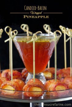 Candied Bacon Wrapped Pineapple - this is crazy good, probably the most delicious, addictive appetizer we've ever had!