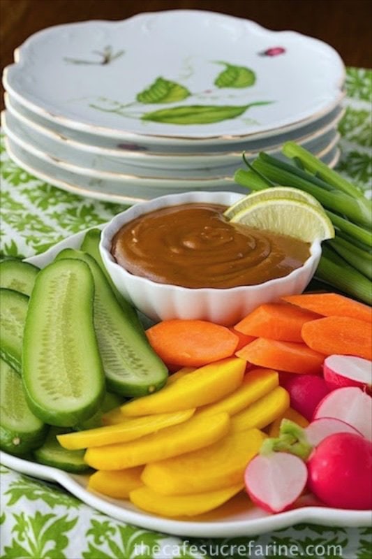 Honey Sriracha Peanut Sauce - it's full of flavor and a healthy alternative to heavy, rich dipping sauces. It's also  super versatile.