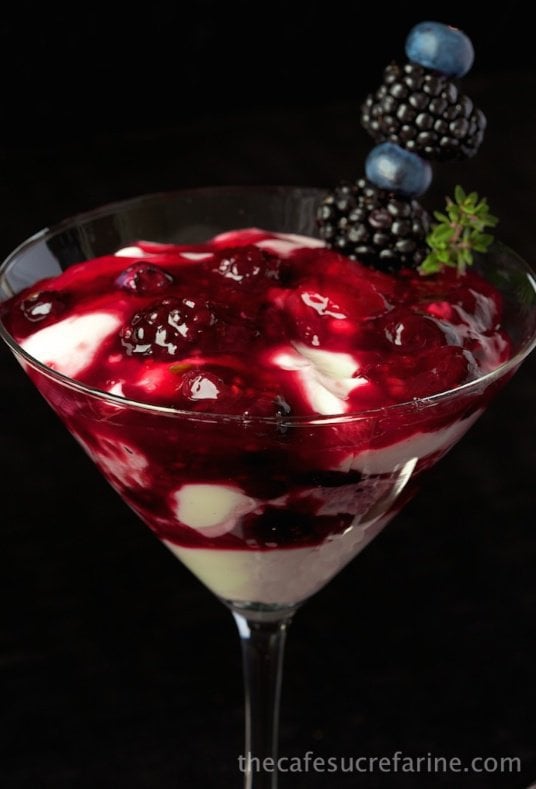 Warm Mixed Berry Compote - a delicious, colorful, elegant twist on compotes. Fabulous for breakfast, brunch or just anytime you want to make your meal a little fancy.