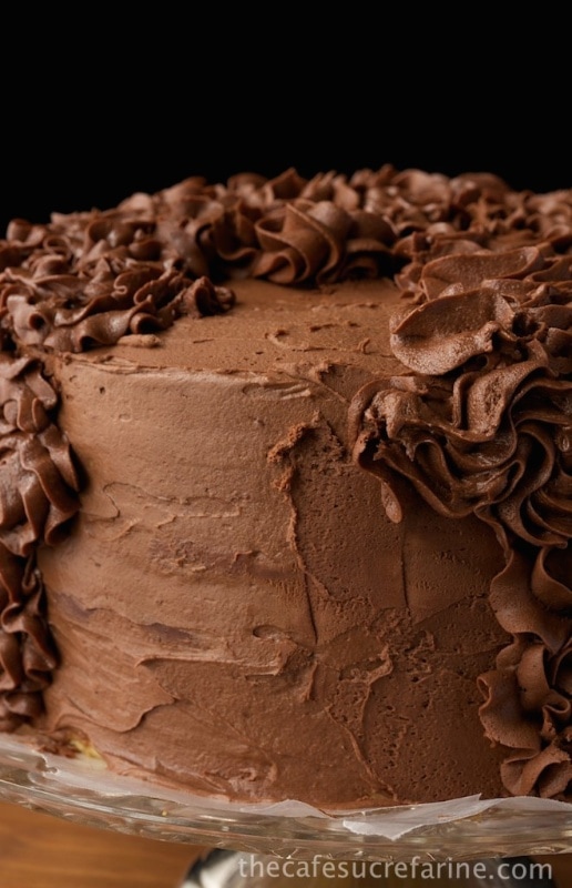 6-Layer Ombre Cake with Truffle-Fudge Icing - this unique and fun cake will take your guests breath away! Practice your bows now, before the rave reviews!