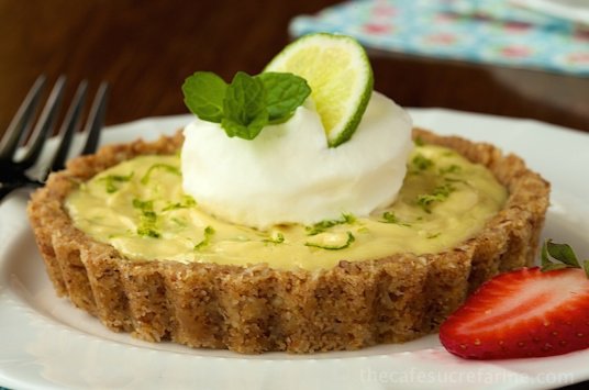 Key Lime Tarts with Coconut Pecan Crust - if you're a key-lime lover, you'll go CRAZY over this. It's a classy step up from every day key lime pie!