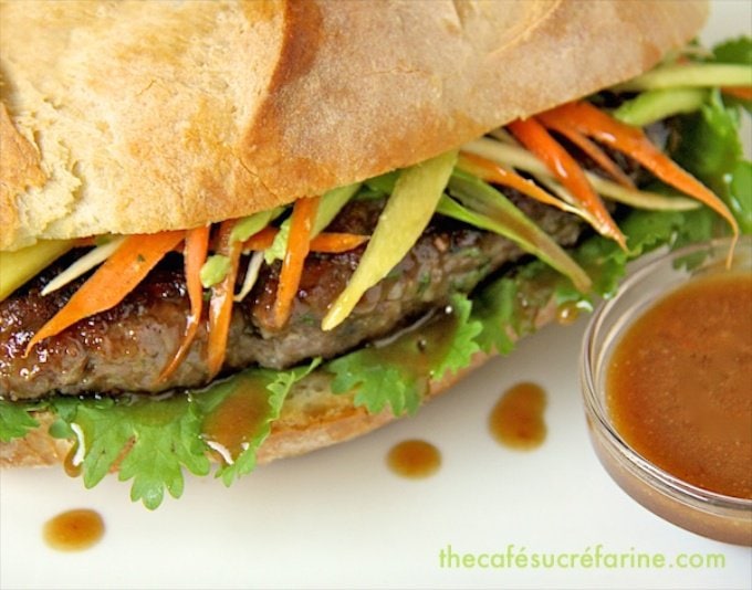 Vietnamese Bahn Mi - a wonderful alternative to hamburgers. Bursting with fresh, delicious flavor! 