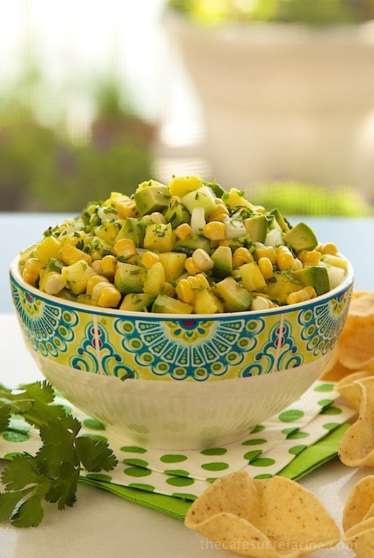 Pineapple, Avocado and Fresh Corn Salsa