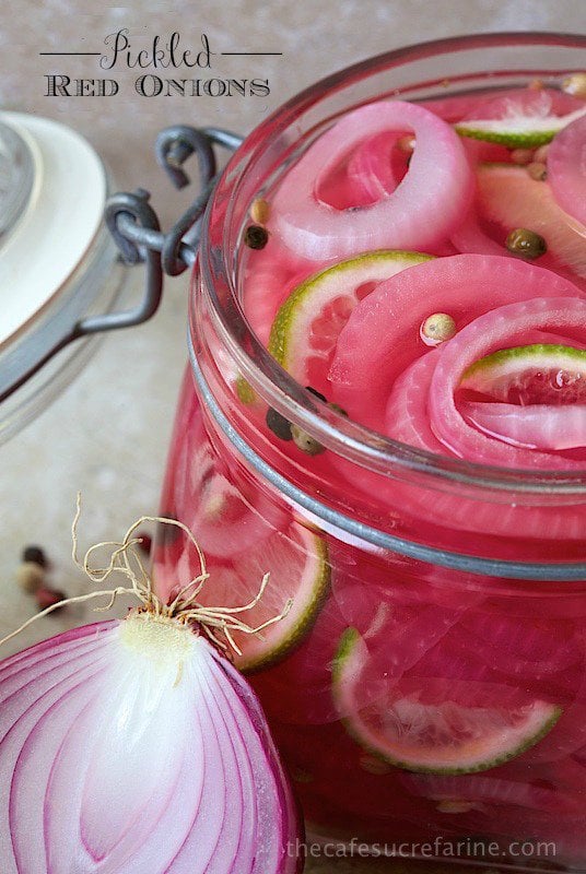 Pickled Red Onions**Pickled Red Onions - one of the most delicious condiments you can have stashed in your fridge.