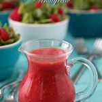 Raspberry Honey Jalapeño Vinaigrette; it's sweet and spicy and super delicious!