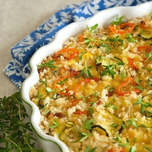 Fresh Corn, Bell Pepper and Zucchini Crustless Quiche. Healthy, high-protein and VERY delicious!