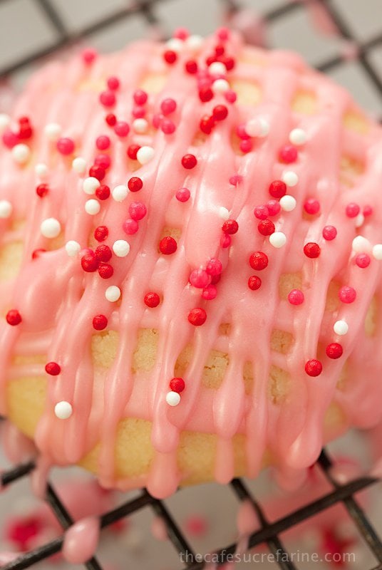 Raspberry Melt-Aways - Melt in your mouth butter cookies with a fabulous, fresh raspberry icing!