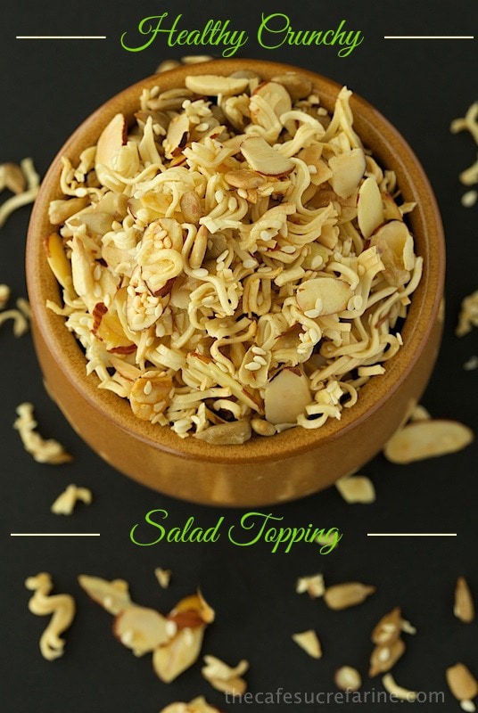 Healthy, Crunchy Salad Topping - this adds a delightful tasty touch to just about any salad. Also great for snacking, on peanut butter toast, with yogurt and on top of oatmeal.