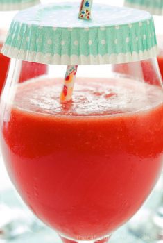 Watermelon Slushie - only three ingredients. The most refreshing drink you'll have all summer.