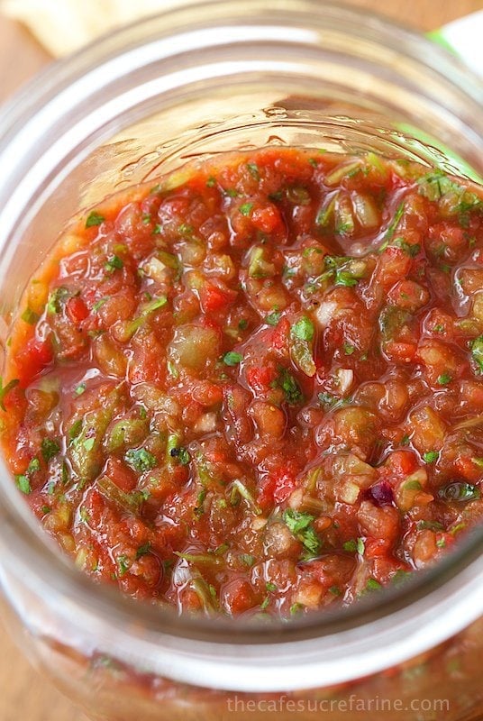 Best Ever, Super Easy Salsa - Loaded with delicious South of the Border flavor, this fresh, vibrant salsa comes together in less than 10 minutes.