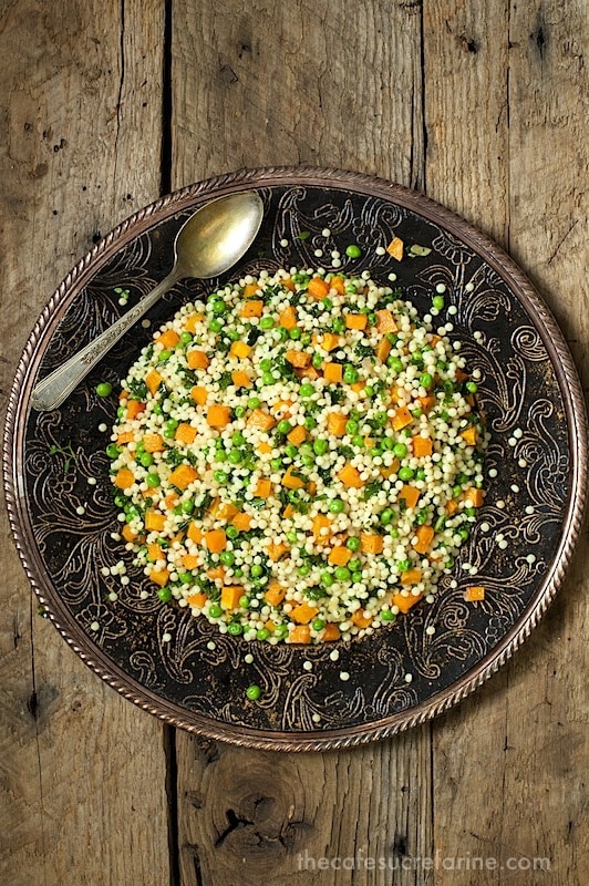 Israeli Couscous and Butternut Squash Salad - a delicious, unique combination of homey comfort food and elegant gourmet fare! Everyone loves this one!