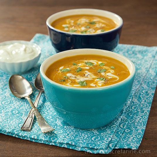 Sweet Potato Coconut Curry Soup - Silky smooth and loaded with flavor, this Thai-inspired soup is also super healthy!