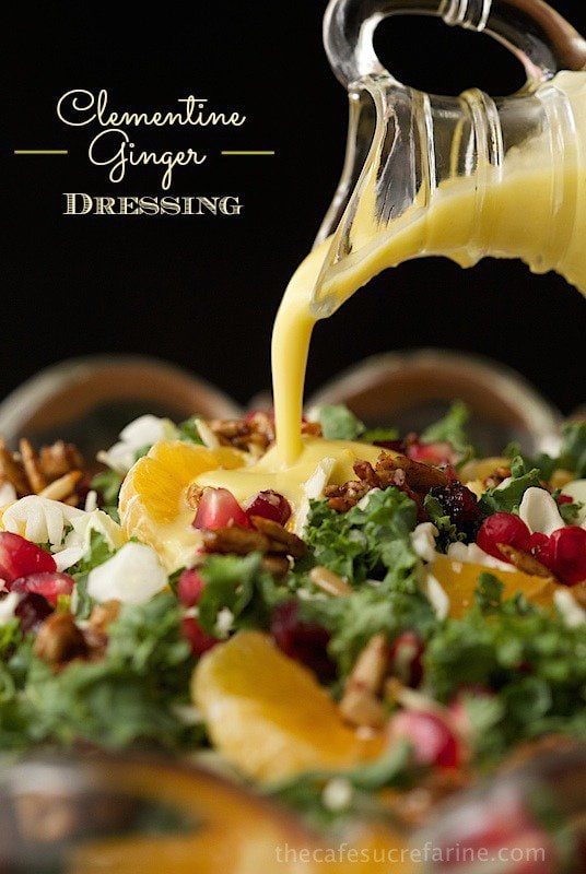 Clementine Ginger Salad Dressing - delightfully fresh and delicious with clementine zest and juice, ginger, honey and coriander as star ingredients. 