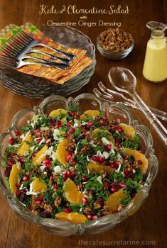 Kale and Clementine Salad - Fresh, vibrant, healthy, seasonal and super delicious! Even the most ardent kale critics will love this one!