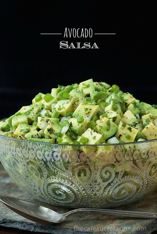 Best Avocado Salsa - kind of like a grown up guacamole. Loaded with delicious fresh flavor and texture, the fabulous avocados really shine! 