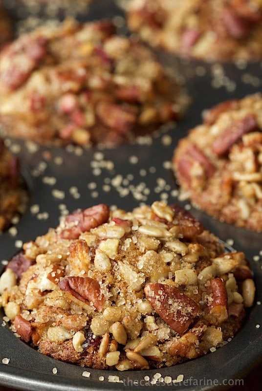 Morning Glory Muffins with Candied Pecan Topping - one of those "never-fail" recipes! And I love that they're so delicious and loaded with healthy ingredients. The topping is amazing!