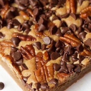 Brown Butter Candied Pecan Blondies - although these are super easy to put together (one pot, one spoon, no mixer!) my family thinks these are one of the best things they've EVER eaten!!