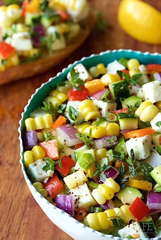 Fresh Corn and Feta Bruschetta - the most amazingly fresh, healthy and delicious appetizer you'll ever have the pleasure of meeting!