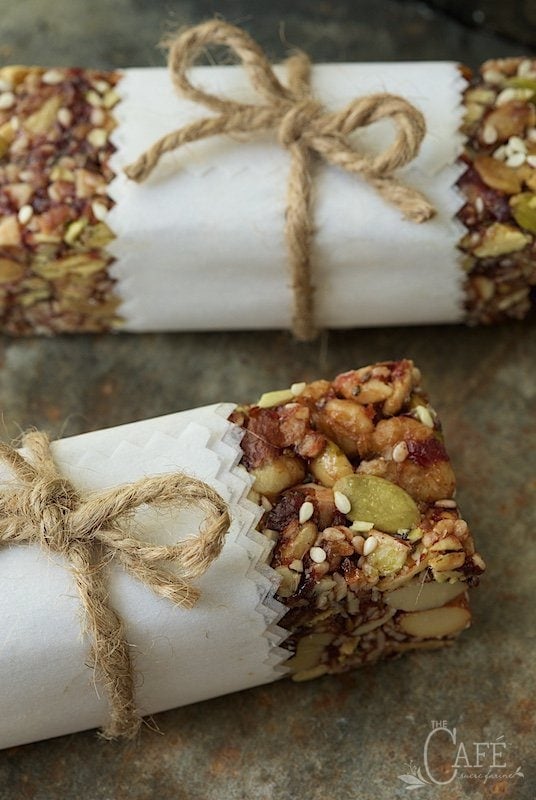 Dried Cherry and Almond Energy Bars - not only incredibly healthy, these bars are crazy good. My son says they're "better than Kind Bars!" thecafesucrefarine.com