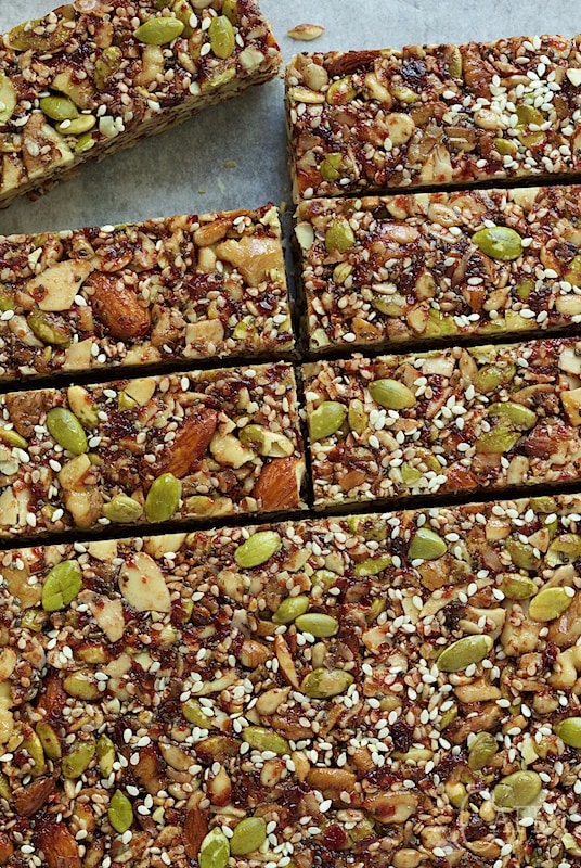 Dried Cherry and Almond Energy Bars - not only incredibly healthy, these bars are crazy good. My son says they're "better than Kind Bars!" thecafesucrefarine.com