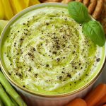 Lemon Tahini Dip with Crudites - a perfect appetizer, super delicious yet decently light, lean and healthy.
