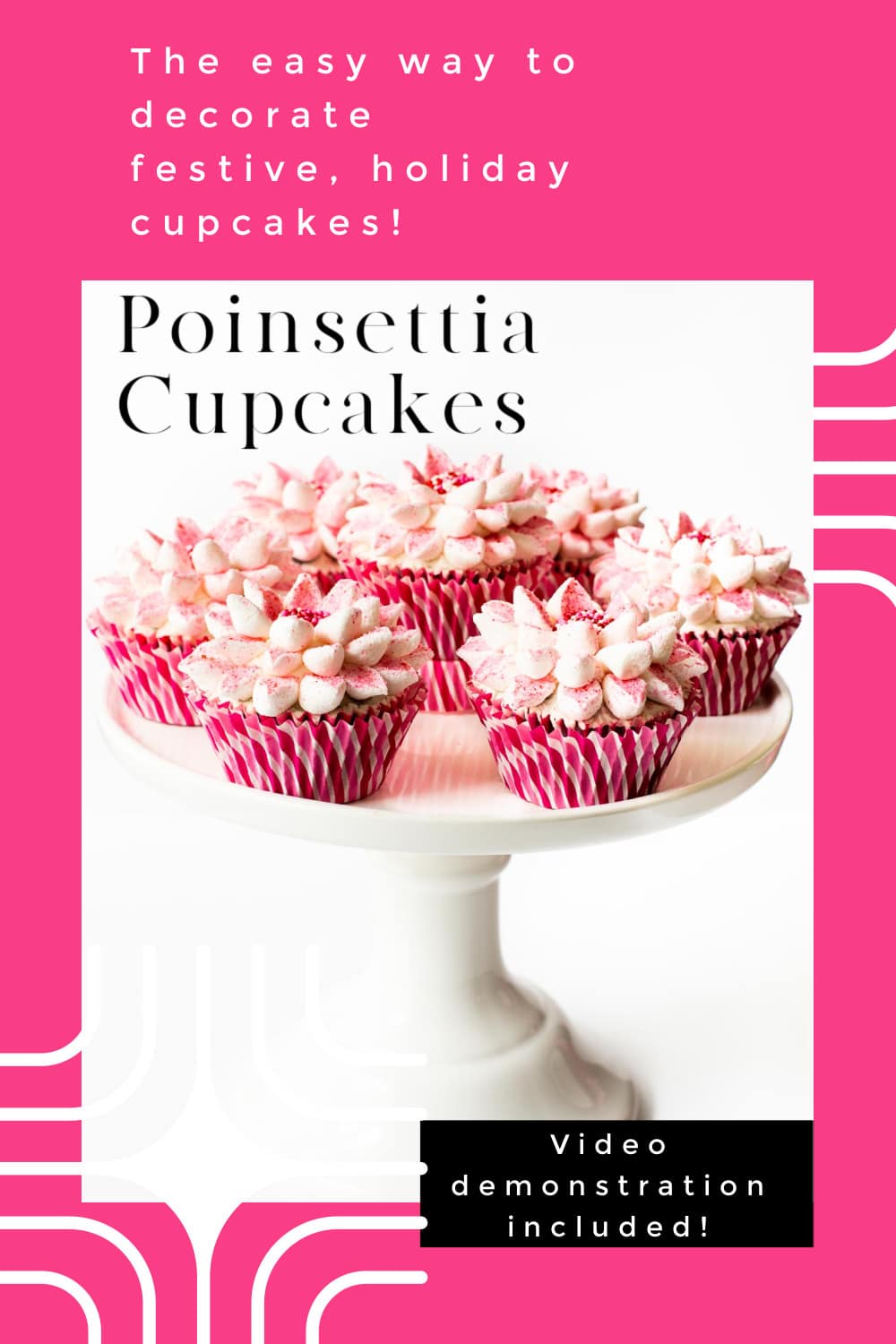 Poinsettia Cupcakes - The Fun, Festive, EASY Way to Decorate Cupcakes!
