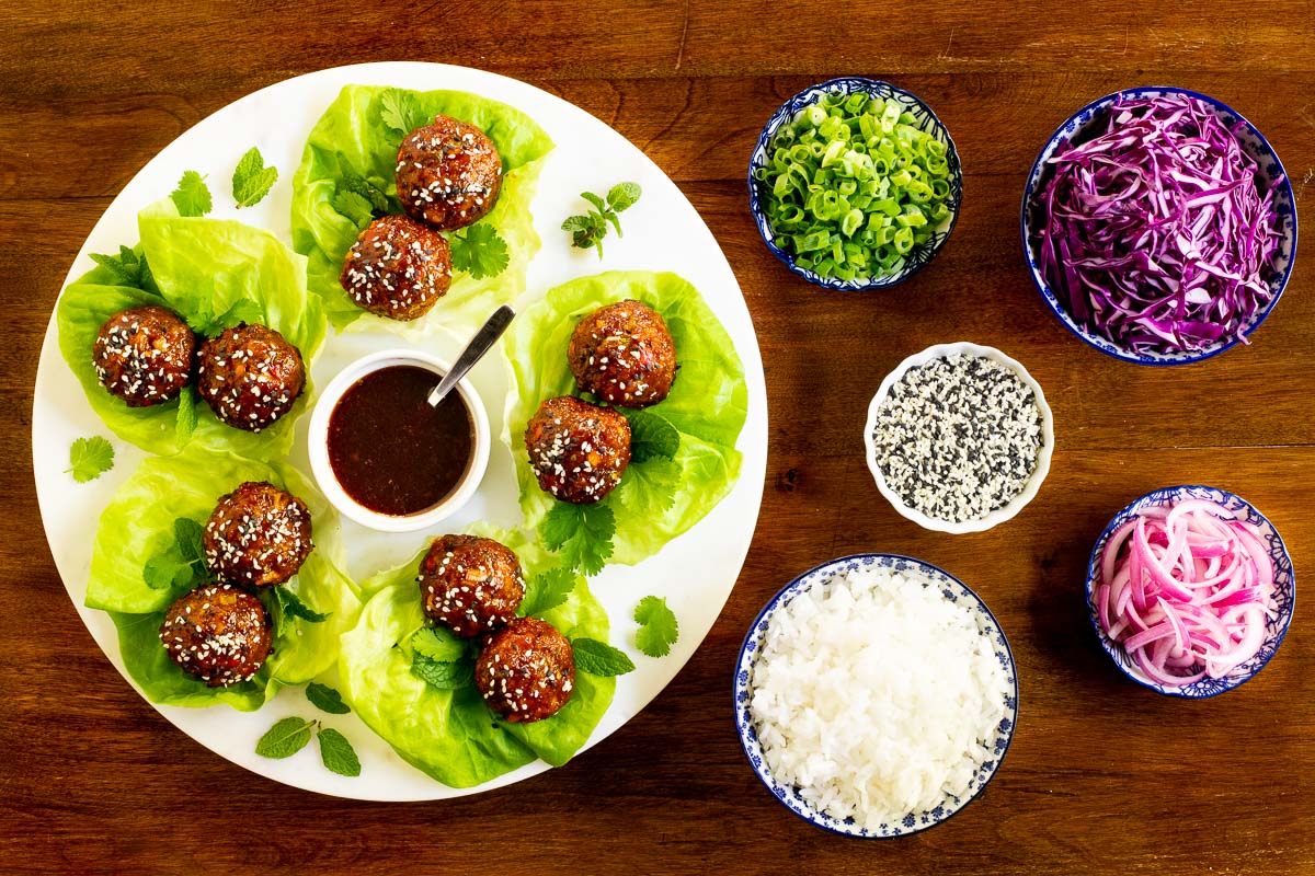 Korean Meatball Lettuce Wraps – The Café Sucre Farine