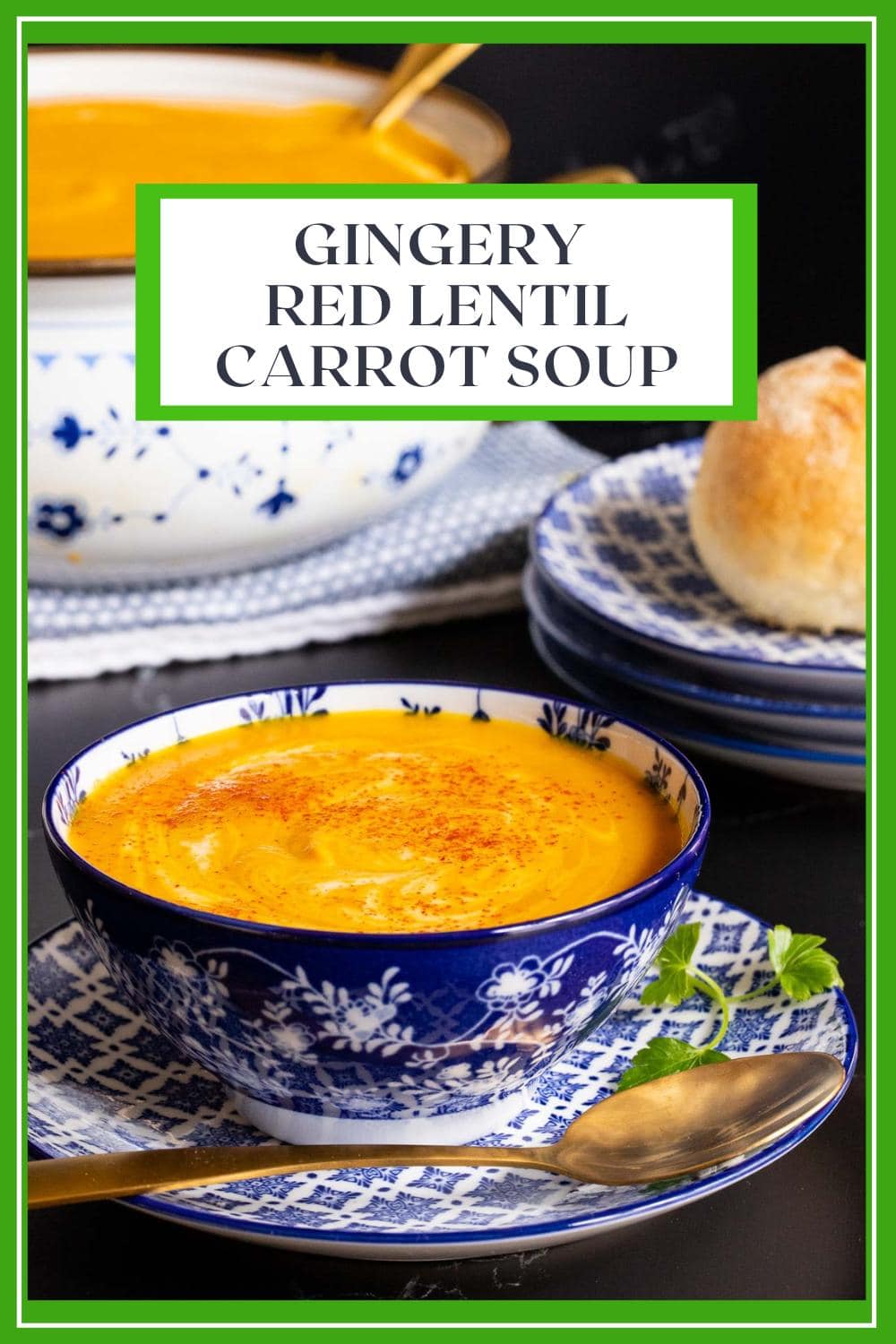 Gingery Red Lentil Carrot Soup